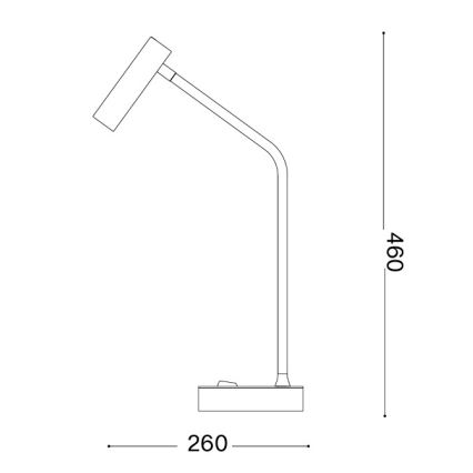 Ideal Lux - LED stona lampa EASY LED/3,5W/230V CRI 90 bela