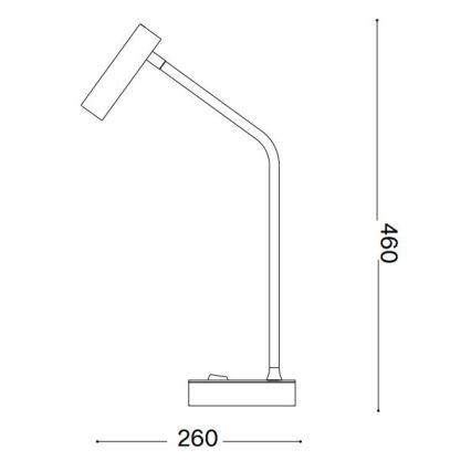 Ideal Lux - LED stona lampa EASY LED/3,5W/230V CRI 90 crna