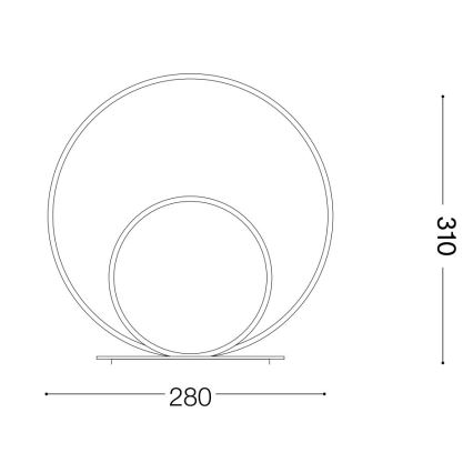 Ideal Lux - LED stona lampa OZ LED/22W/230V CRI 90 zlatna