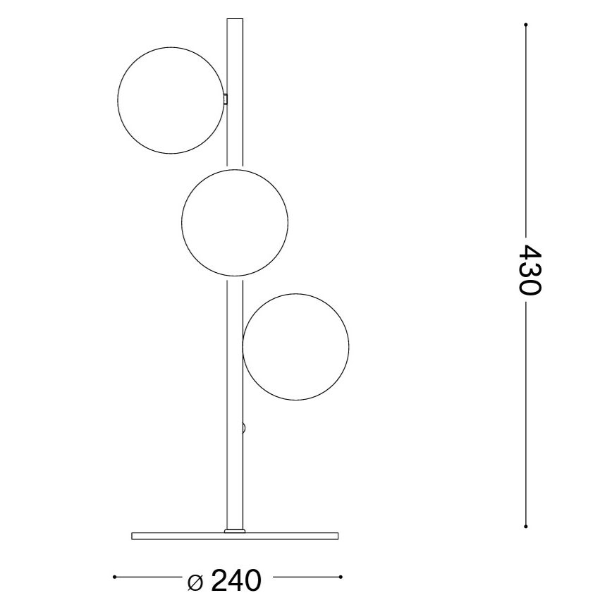 Ideal Lux - LED stona lampa PERLAGE 3xG9/3W/230V zlatna/bela
