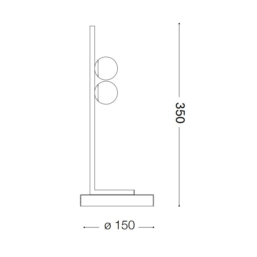 Ideal Lux - LED stona lampa PING PONG 2xLED/3W/230V CRI 90 crna