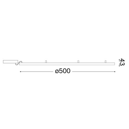 Ideal Lux - LED plafonsko svetlo ORACLE SLIM LED/29W/230V 2700K CRI 90 pr. 50 cm crno