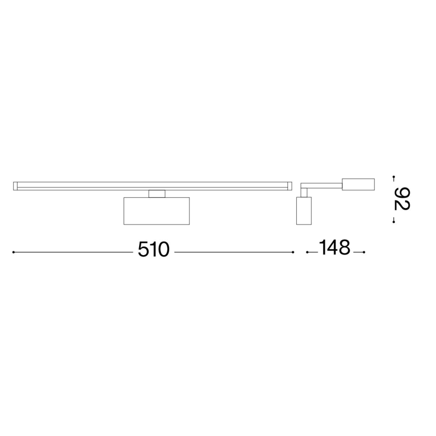 Ideal Lux - LED svetlo za slike ALMA LED/12,5W/230V 51 cm CRI 90 zlatna