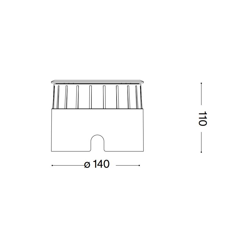 Ideal Lux - LED ugradna podna svetiljka FLOOR LED/12W/230V, prečnik 14 cm, CRI 90, IP67, sjajni hrom