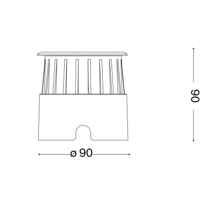 Ideal Lux - LED ugradno podno svetlo FLOOR LED/3W/230V, prečnik 9 cm, CRI 90, IP67, sjajni hrom