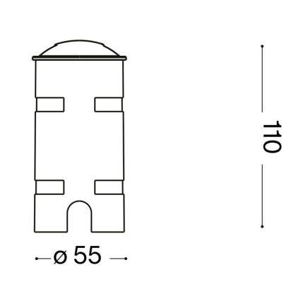 Ideal Lux - LED ugradno svetlo ROCKET LED/2W/24V CRI 90 IP68 matni hrom