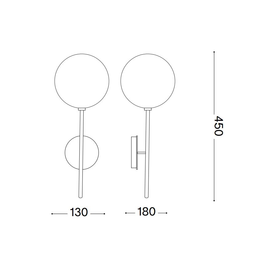 Ideal Lux - LED zidna lampa EQUINOXE 1xG4/2W/230V sjajni hrom/dimljeno staklo