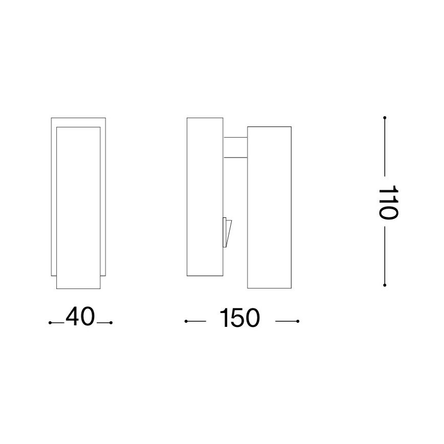 Ideal Lux - LED zidna reflektorska svetiljka PAGE LED/3W/230V CRI 90 bela