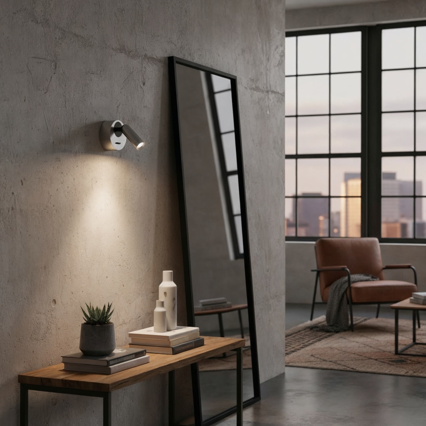 Ideal Lux - LED zidna spot svetiljka BEAN LED/3W/230V CRI 90, sjajni hrom