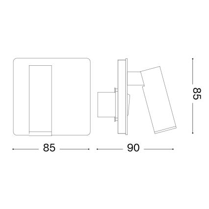 Ideal Lux - LED zidna spot svetiljka LITE LED/3W/230V CRI 90 bela