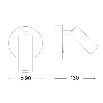 Ideal Lux - LED zidna spot svetiljka PAGE LED/3W/230V CRI 90 crna