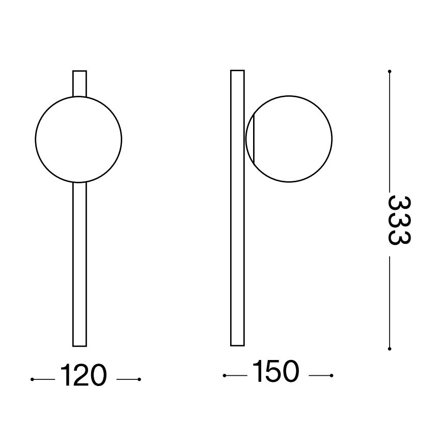 Ideal Lux - LED zidna svetiljka BINOMIO 1xG9/3W/230V zlatna