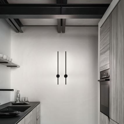 Ideal Lux - LED zidna svetiljka ESSENCE LED/12W/230V 4000K 70 cm CRI 90 crna