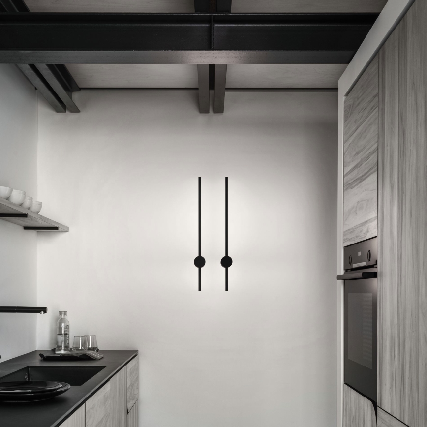 Ideal Lux - LED zidna svetiljka ESSENCE LED/12W/230V 4000K 70 cm CRI 90 crna