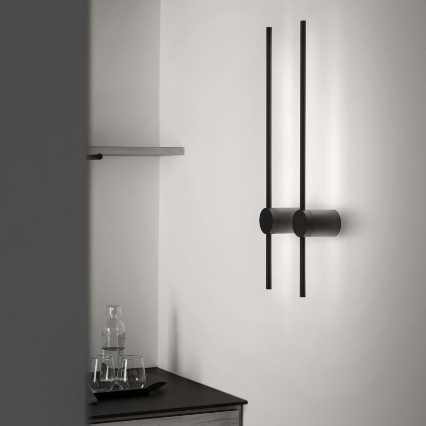 Ideal Lux - LED zidna svetiljka ESSENCE LED/12W/230V 4000K 70 cm CRI 90 crna