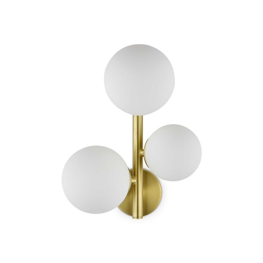 Ideal Lux - LED zidna svetiljka PERLAGE 3xG9/3W/230V zlatna/bela