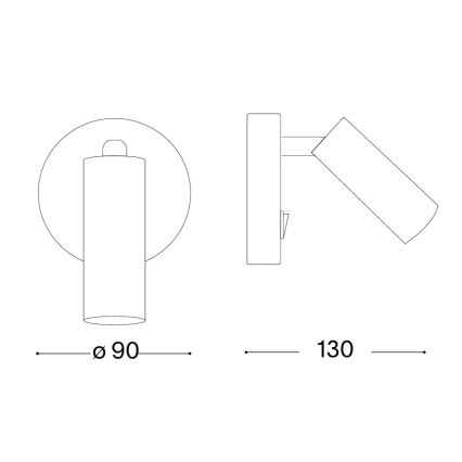 Ideal Lux - LED zidna usmerena svetiljka PAGE LED/3W/230V CRI 90 bela