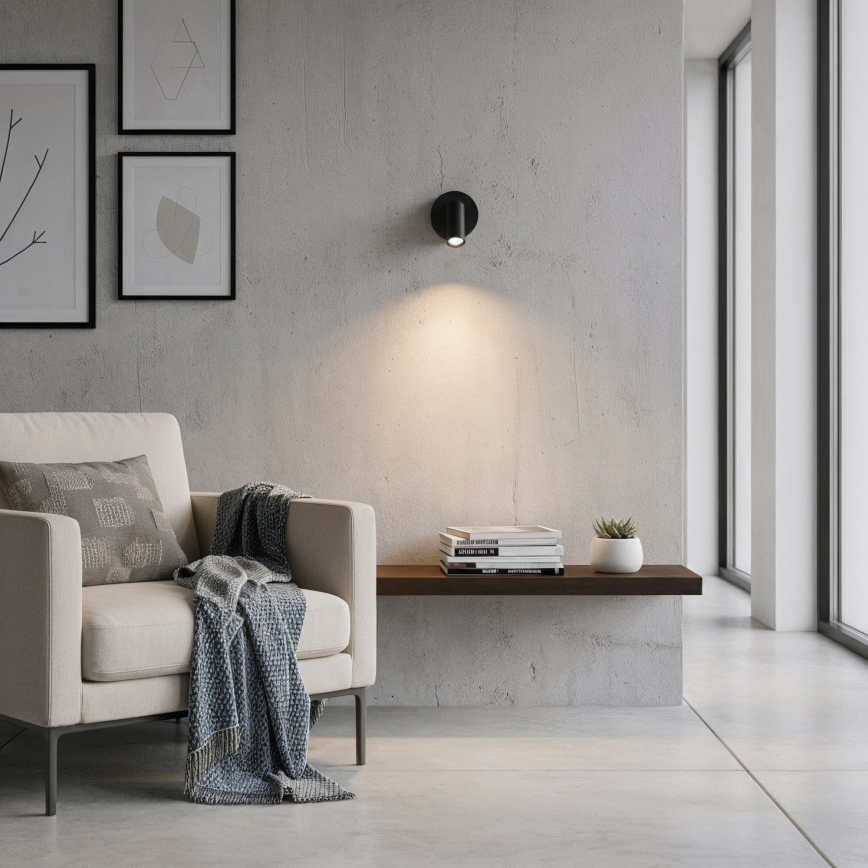 Ideal Lux - LED zidni spot BEAN LED/3W/230V CRI 90 crna