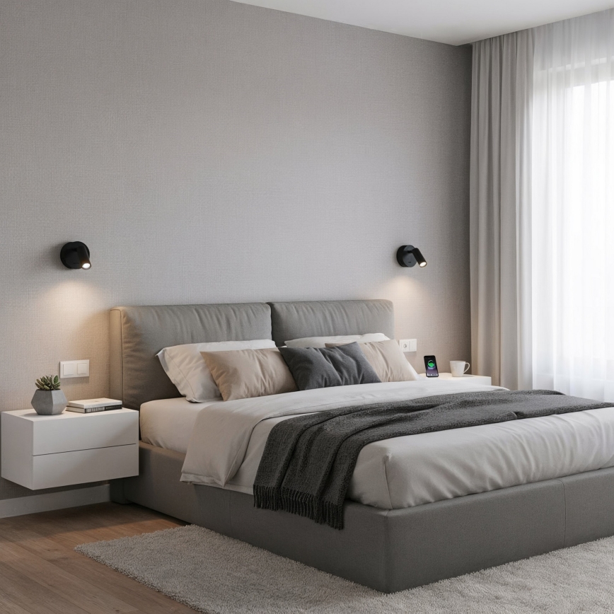 Ideal Lux - LED zidni spot BEAN LED/3W/230V CRI 90 crna