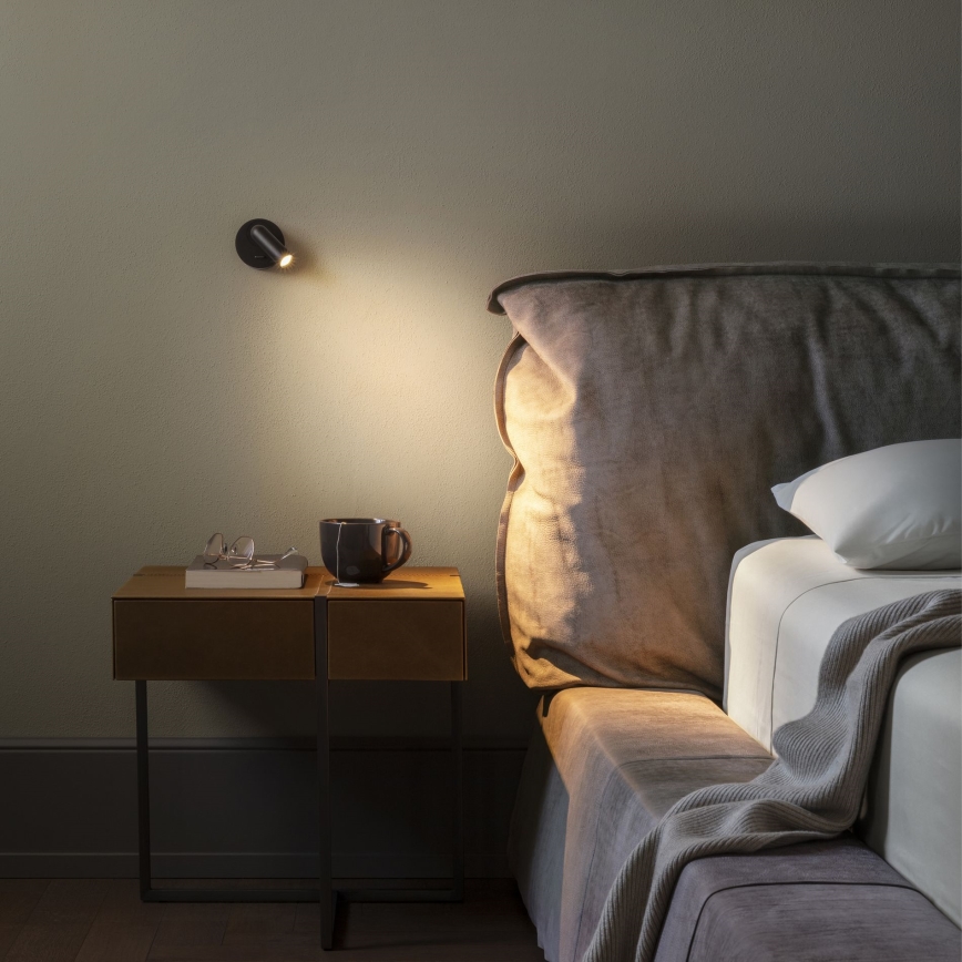 Ideal Lux - LED zidni spot BEAN LED/3W/230V CRI 90 crna