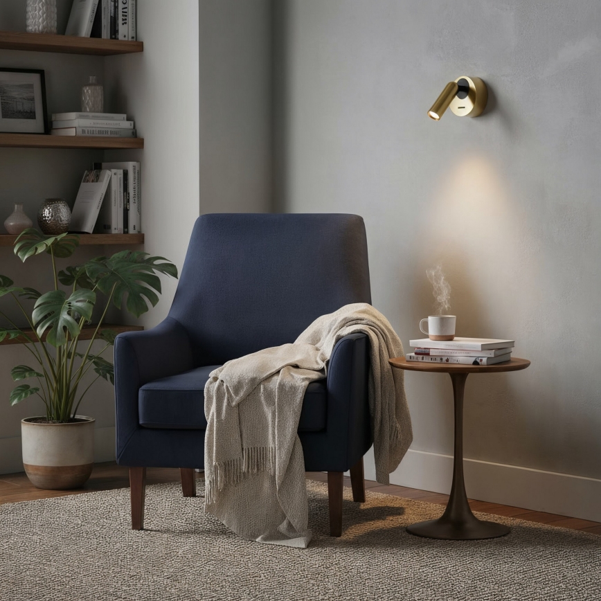 Ideal Lux - LED zidni spot BEAN LED/3W/230V CRI 90 mesing