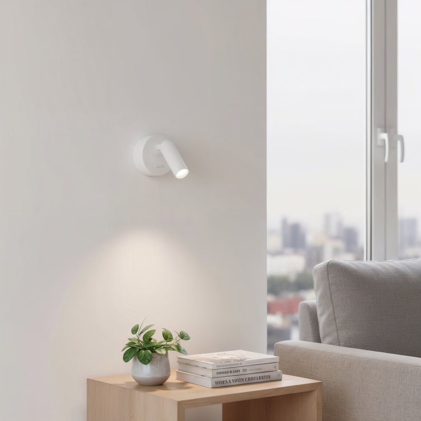 Ideal Lux - LED zidno reflektorsko svetlo BEAN LED/3W/230V CRI 90 bela