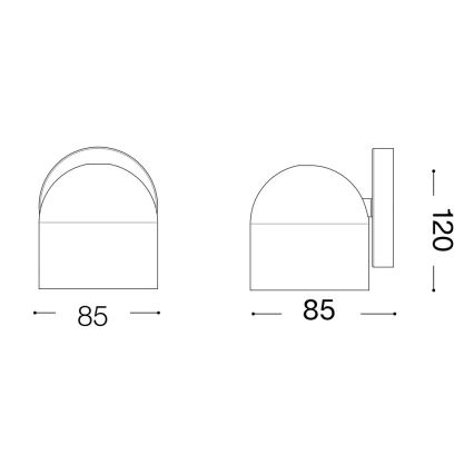 Ideal Lux - LED zidno reflektorsko svetlo DODO 1xGX53/9W/230V bela
