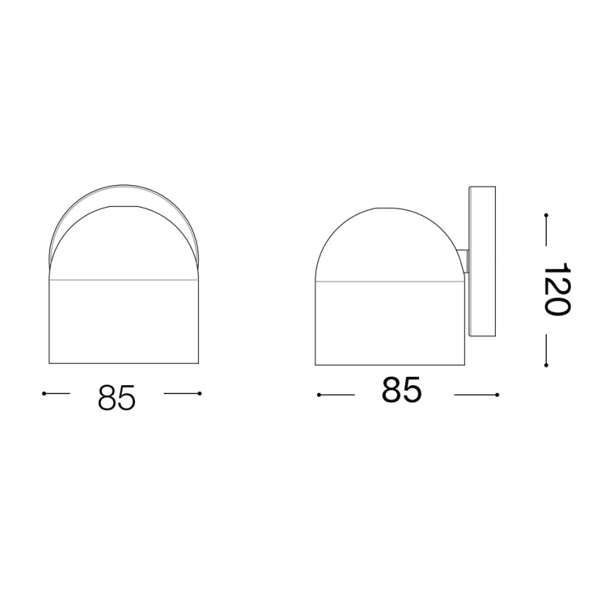 Ideal Lux - LED zidno reflektorsko svetlo DODO 1xGX53/9W/230V bela