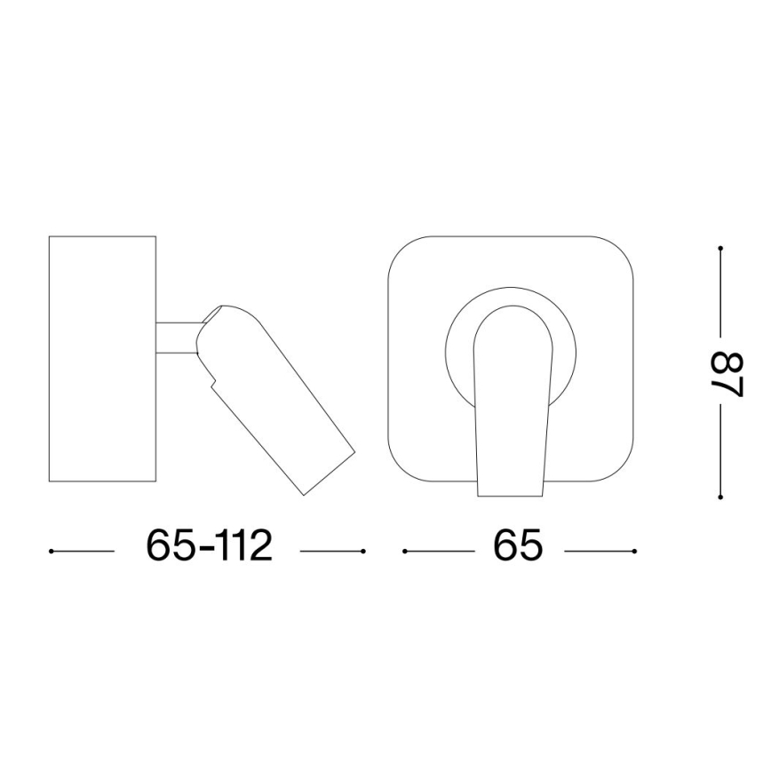 Ideal Lux - LED zidno spot svetlo BEAN LED/3W/230V CRI 90 belo