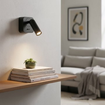 Ideal Lux - LED zidno spot svetlo BEAN LED/3W/230V CRI 90 crna