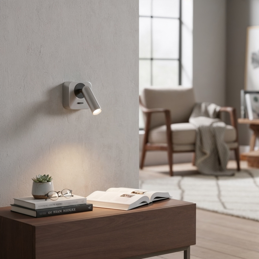 Ideal Lux - LED zidno spot svetlo BEAN LED/3W/230V CRI 90 sjajni hrom