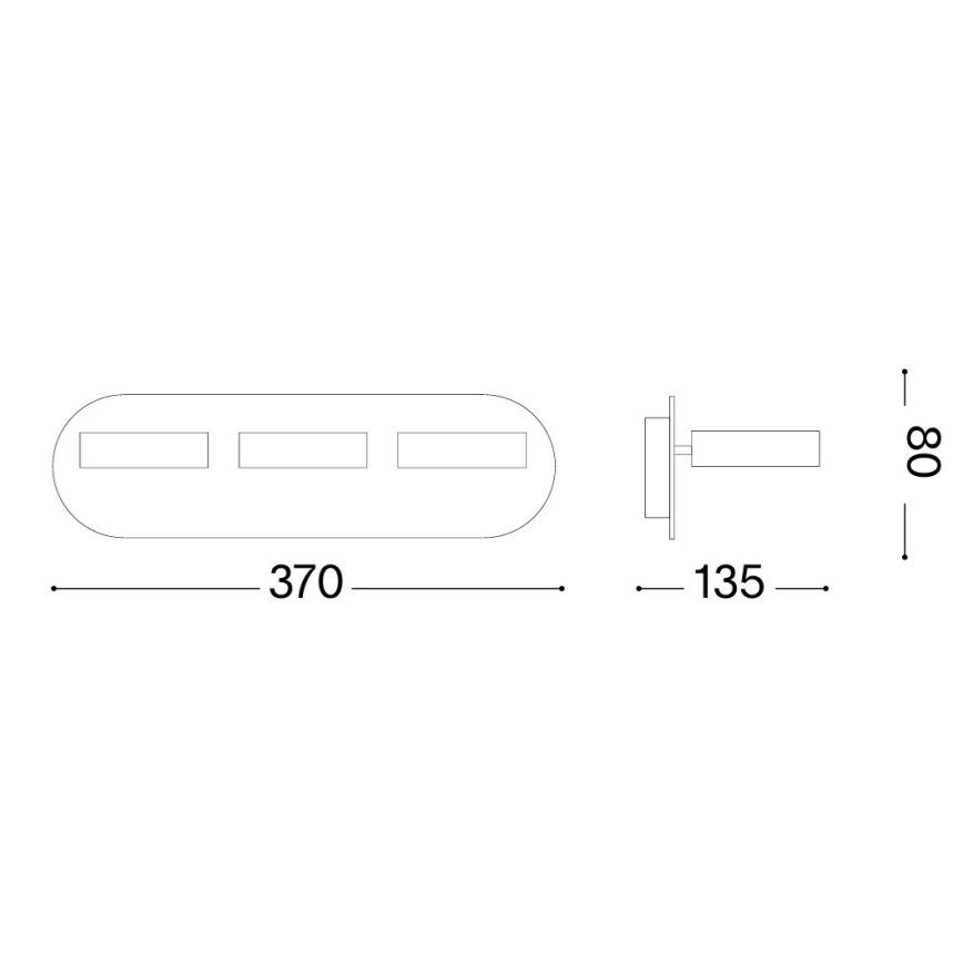 Ideal Lux - LED zidno spot svetlo OBY 3xLED/6W/230V CRI 90 bela