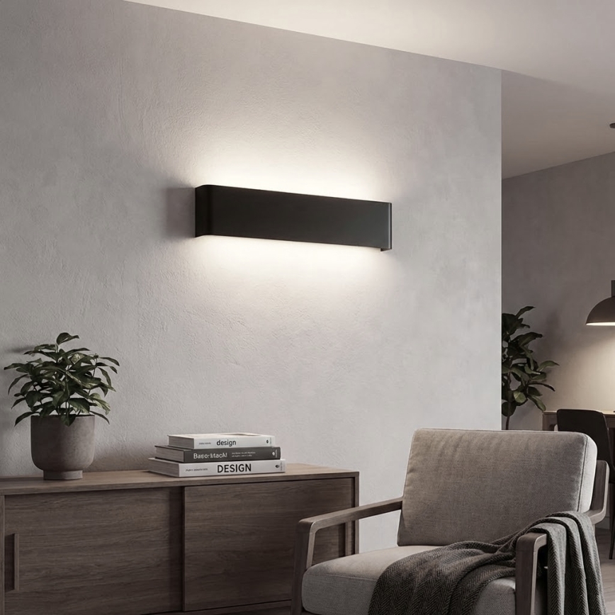 Ideal Lux - LED zidno svetilo DELTA LED/37W/230V 4000K 110 cm CRI 90 crna