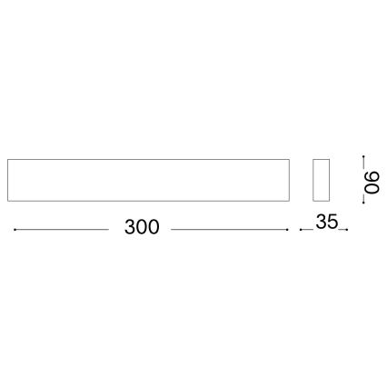 Ideal Lux - LED zidno svetlo DELTA LED/10W/230V 4000K 30 cm CRI 90 bela