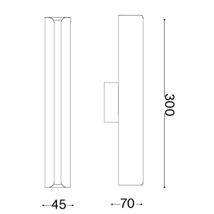 Ideal Lux - LED zidno svetilo DORICA LED/8,5W/230V CRI 90 crna