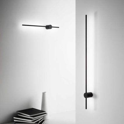 Ideal Lux - LED zidno svetlo ESSENCE LED/19W/230V 3000K 124 cm CRI 90 crna
