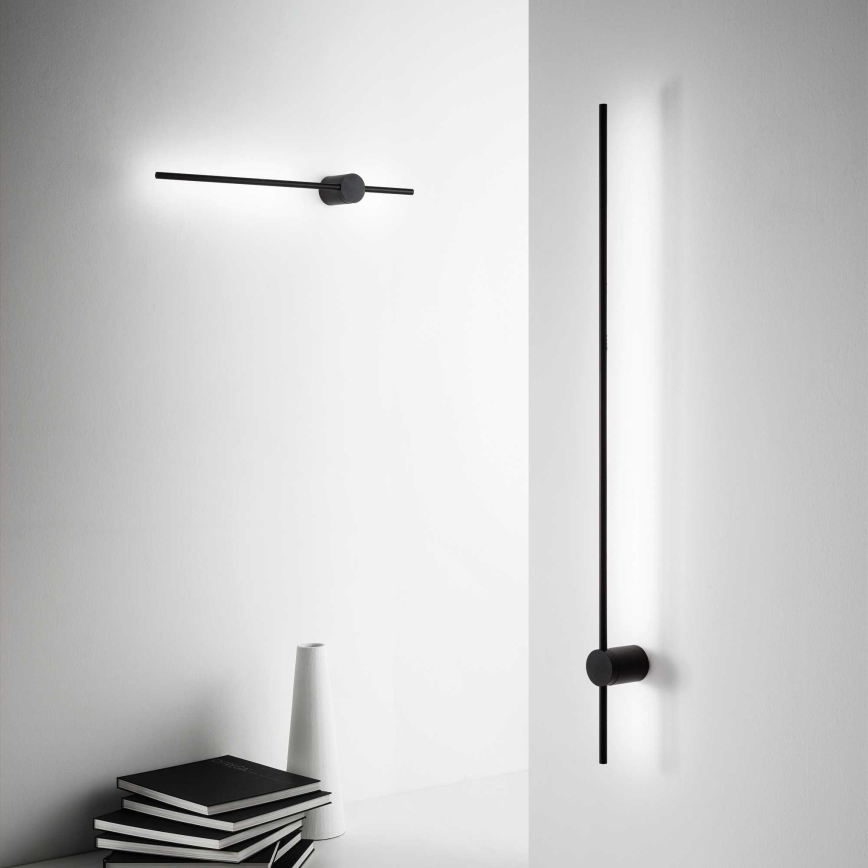 Ideal Lux - LED zidno svetlo ESSENCE LED/19W/230V 3000K 124 cm CRI 90 crna