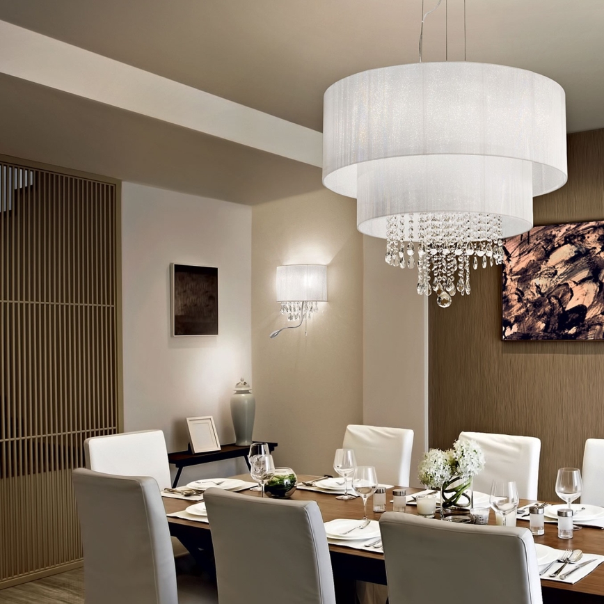 Ideal Lux - LED kristalna zidna svetiljka OPERA 2xE14/40W/230V + LED/1W bela