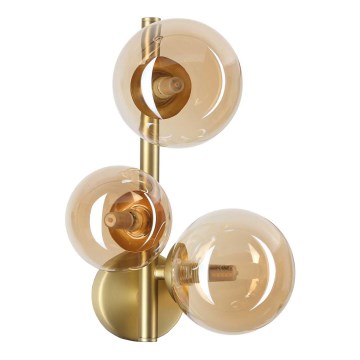 Ideal Lux - LED zidno svetlo PERLAGE 3xG9/3W/230V zlatna/zadimljeno bež