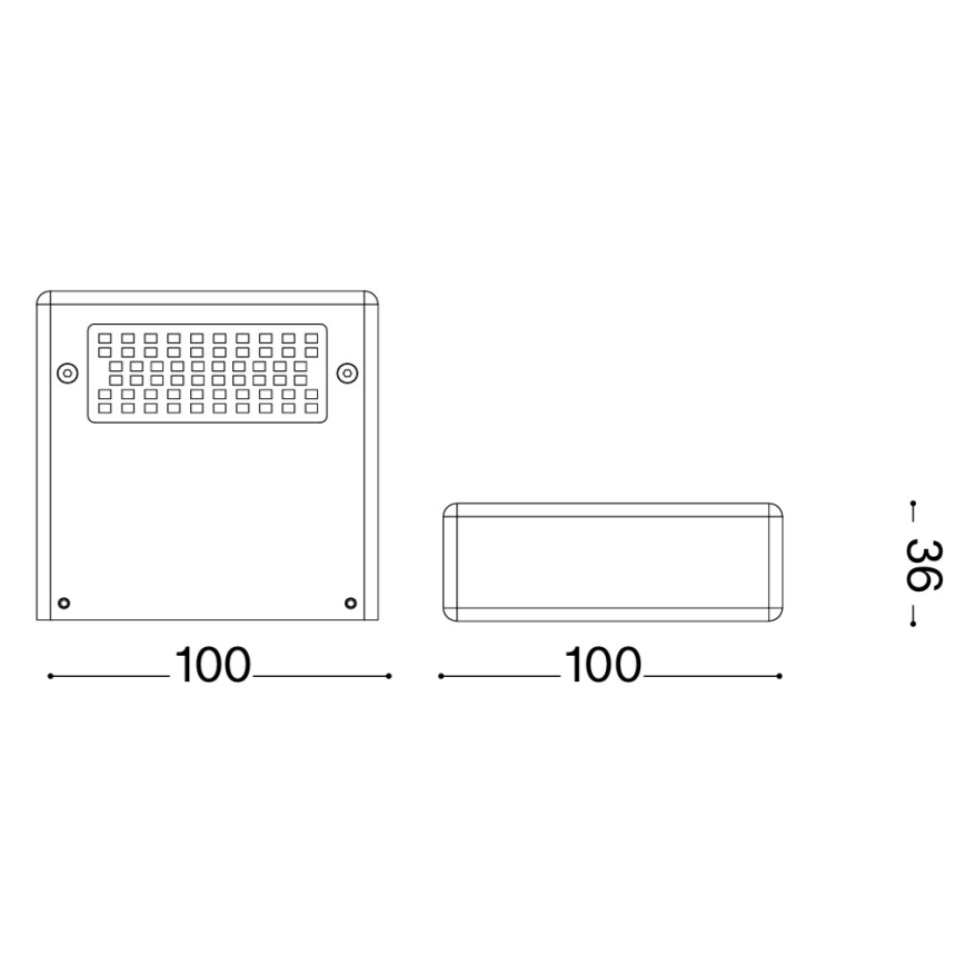 Ideal Lux - LED zidno svetlo TAB LED/24W/230V CRI 90 mesing