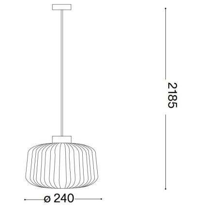 Ideal Lux - Luster na kablu MINT 1x E27/60W/230V prečnik 24 cm zelena