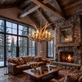Ideal Lux - Luster na lancu CHALET 6xE14/40W/230V u obliku rogova