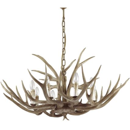 Ideal Lux - Luster na lancu CHALET 8xE14/40W/230V u obliku rogova