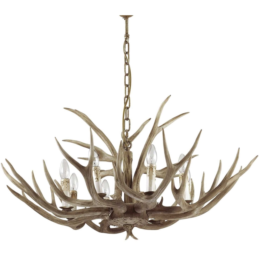 Ideal Lux - Luster na lancu CHALET 8xE14/40W/230V u obliku rogova
