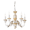 Ideal Lux - Luster na lancu FIRENZE 5xE14/40W/230V prečnik 55 cm bela/zlatna