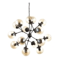 Ideal Lux - Luster na lancu KEPLER 18xE27/42W/230V prečnik 69 cm crna/dimljena