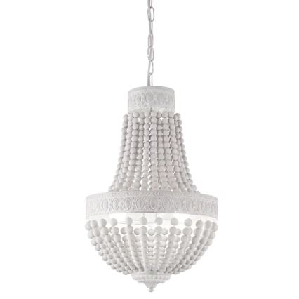 Ideal Lux - Luster na lancu MONET 5xE14/40W/230V prečnik 40 cm konoplja/bela