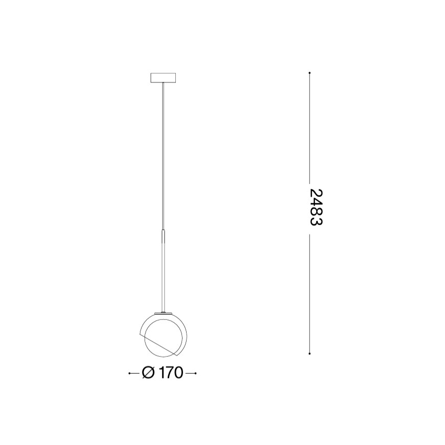 Ideal Lux - Luster na sajli BLOOM 1xE27/42W/230V prečnik 17 cm zlatna/dimljeno bež