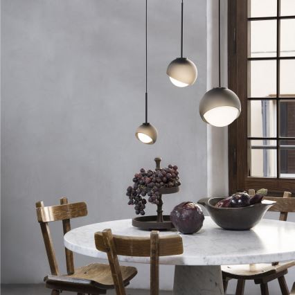 Ideal Lux - Luster na sajli BLOOM 1xE27/42W/230V prečnik 22 cm crna