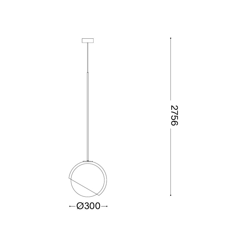 Ideal Lux - Luster na sajli BLOOM 1xE27/42W/230V prečnik 30 cm crna